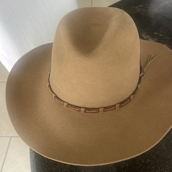 EUC Rodeo King wool long oval brown cowboy hat 7 1/4 - Picture 3 of 12